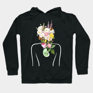 My Body Is Plant Powered | White outline Hoodie